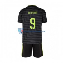 Real Madryt dla Dzieci Benzema 9 Koszulka Trzeci 2022-2023 Krótkie Rękawy