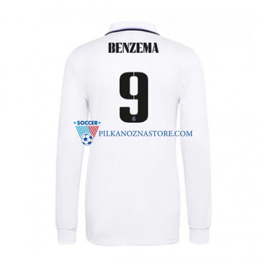 Real Madryt Karim Benzema 9 Koszulka Męska Domowy 2022-2023 Długie Rękawy