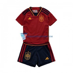 Hiszpania dla Dzieci Koszulka Domowy MŚ 2022 Krótkie Rękawy