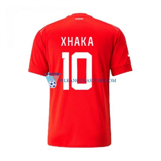 Szwajcaria Xhaka 10 Koszulka Męska Domowy MŚ 2022 Krótkie Rękawy