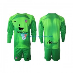 Strój Bramkarski Atlético Madryt dla Dzieci Koszulka Domowy 2022-2023 Długie Rękawy