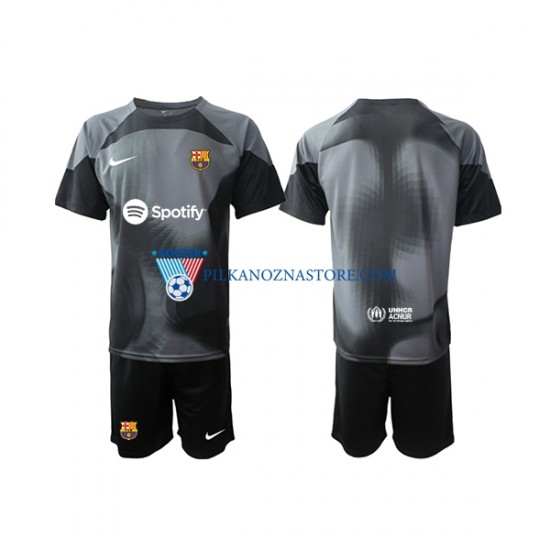 Strój Bramkarski FC Barcelona dla Dzieci Koszulka Wyjazdowy 2022-2023 Krótkie Rękawy
