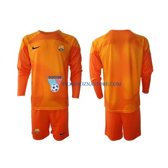 Strój Bramkarski FC Barcelona dla Dzieci Koszulka Trzeci 2022-2023 Długie Rękawy