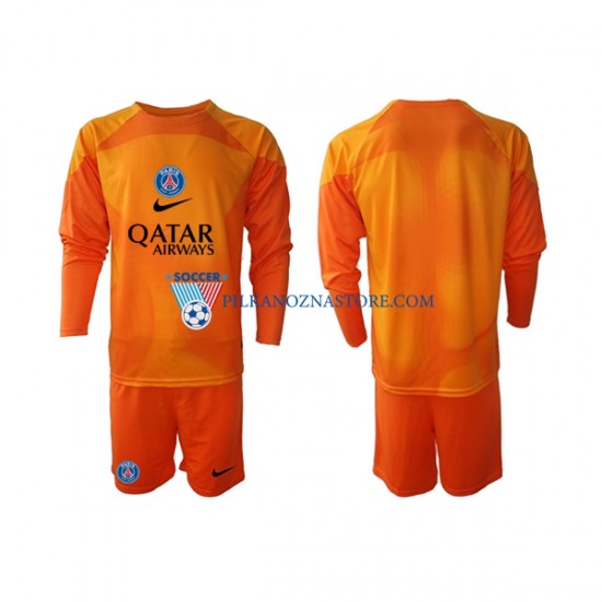 Strój Bramkarski Paris Saint-Germain dla Dzieci Koszulka Wyjazdowy 2022-2023 Długie Rękawy