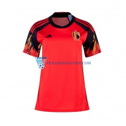 Belgia Koszulka Damska Domowy MŚ 2022 Krótkie Rękawy