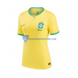 Brazylia Koszulka Damska Domowy MŚ 2022 Krótkie Rękawy