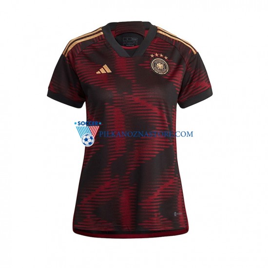 Niemcy Koszulka Damska Wyjazdowy MŚ 2022 Krótkie Rękawy
