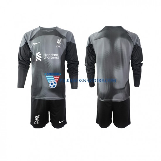 Strój Bramkarski Liverpool dla Dzieci Koszulka Wyjazdowy 2022-2023 Długie Rękawy