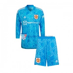 Strój Bramkarski Manchester United dla Dzieci Koszulka Domowy 2022-2023 Długie Rękawy