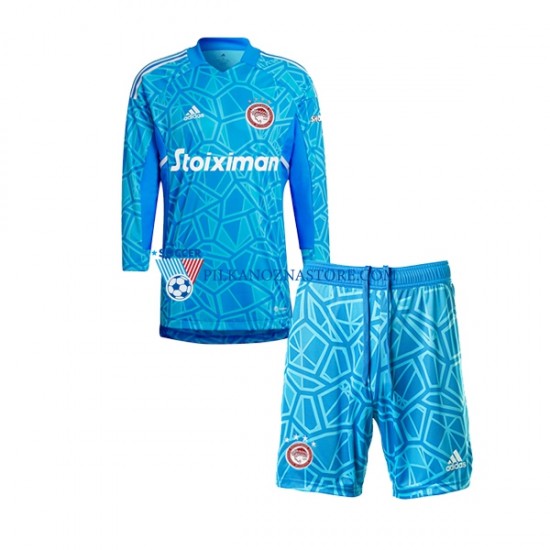 Strój Bramkarski Olympiacos dla Dzieci Koszulka Domowy 2022-2023 Długie Rękawy