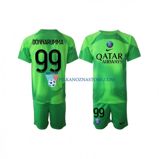 Strój Bramkarski Paris Saint-Germain dla Dzieci Donnarumma 99 Koszulka Domowy 2022-2023 Krótkie Rękawy