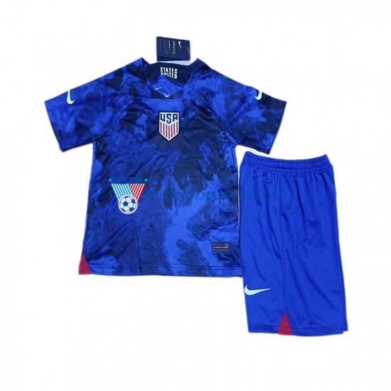 Stany Zjednoczone dla Dzieci Koszulka Wyjazdowy MŚ 2022 Krótkie Rękawy