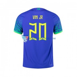 Brazylia Vinicius Junior 20 Koszulka Męska Wyjazdowy MŚ 2022 Krótkie Rękawy