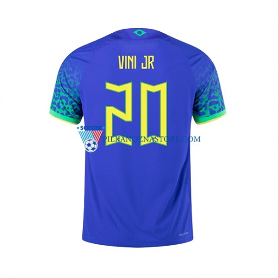 Brazylia Vinicius Junior 20 Koszulka Męska Wyjazdowy MŚ 2022 Krótkie Rękawy
