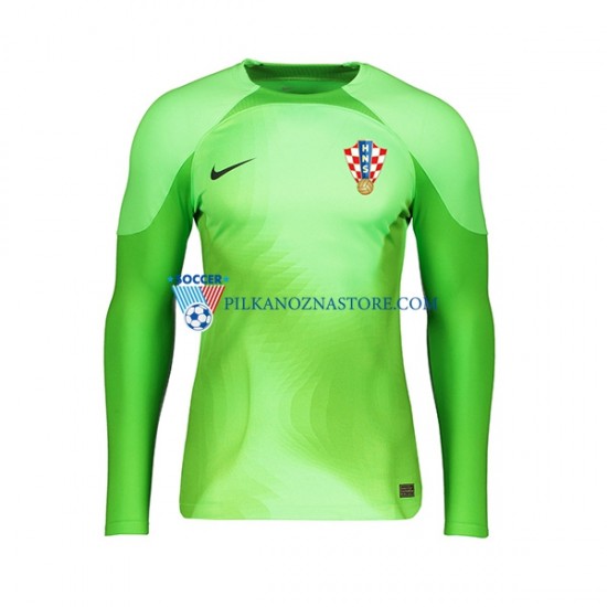 Strój Bramkarski Chorwacja Koszulka Męska Wyjazdowy MŚ 2022 Długie Rękawy