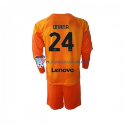 Strój Bramkarski Inter Mediolan dla Dzieci Andre Onana 24 Koszulka Czwarty 2022-2023 Długie Rękawy