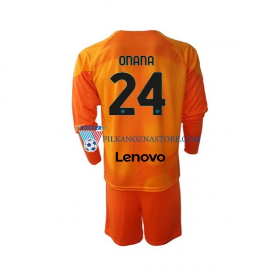 Strój Bramkarski Inter Mediolan dla Dzieci Andre Onana 24 Koszulka Czwarty 2022-2023 Długie Rękawy