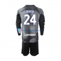 Strój Bramkarski Inter Mediolan dla Dzieci Andre Onana 24 Koszulka Domowy 2022-2023 Długie Rękawy