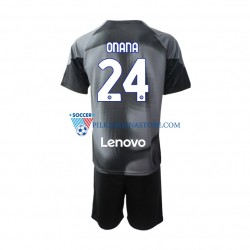 Strój Bramkarski Inter Mediolan dla Dzieci Andre Onana 24 Koszulka Domowy 2022-2023 Krótkie Rękawy