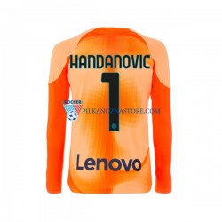 Strój Bramkarski Inter Mediolan Samir Handanovic 1 Koszulka Męska Czwarty 2022-2023 Długie Rękawy