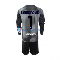 Strój Bramkarski Inter Mediolan dla Dzieci Samir Handanovic 1 Koszulka Domowy 2022-2023 Długie Rękawy