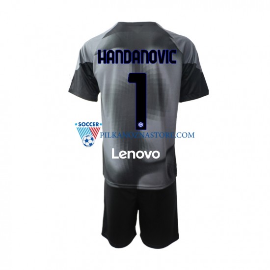 Strój Bramkarski Inter Mediolan dla Dzieci Samir Handanovic 1 Koszulka Domowy 2022-2023 Krótkie Rękawy