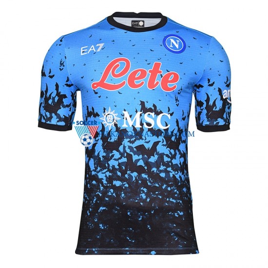 Napoli Halloween Koszulka Męska Domowy 2022-2023 Krótkie Rękawy