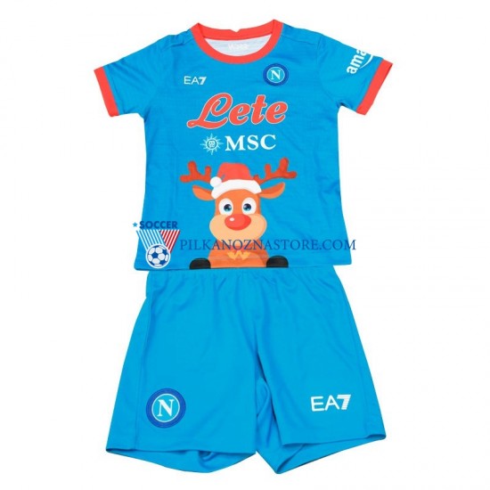 Napoli dla Dzieci Xmas Koszulka Domowy 2022-2023 Krótkie Rękawy