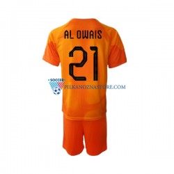 Strój Bramkarski Arabia Saudyjska dla Dzieci Mohammed Al-Owais 21 Koszulka Wyjazdowy MŚ 2022 Krótkie Rękawy