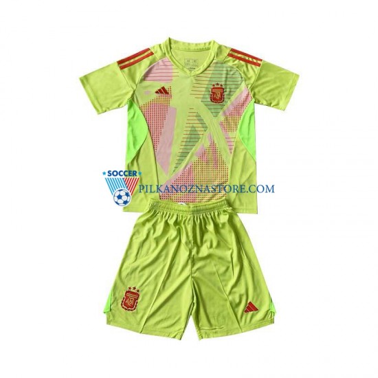 Strój Bramkarski Argentyna dla Dzieci Koszulka Wyjazdowy 2024 Krótkie Rękawy