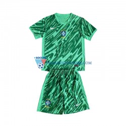 Strój Bramkarski Brazylia dla Dzieci Koszulka Trzeci 2024 Krótkie Rękawy