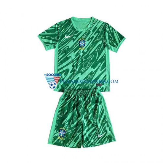 Strój Bramkarski Brazylia dla Dzieci Koszulka Trzeci 2024 Krótkie Rękawy