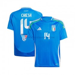 Włochy Chiesa 14 Koszulka Męska Domowy Euro 2024 Krótkie Rękawy