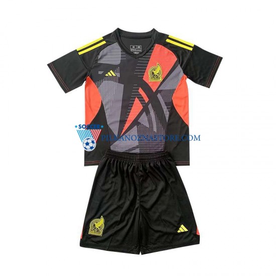 Strój Bramkarski Meksyk dla Dzieci Koszulka Domowy 2024 Krótkie Rękawy