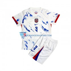 Norwegia dla Dzieci Erling Haaland 9 Koszulka Wyjazdowy 2024 Krótkie Rękawy