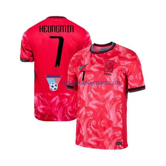 Korea Południowa Heungmin 7 Koszulka Męska Domowy 2024 Krótkie Rękawy