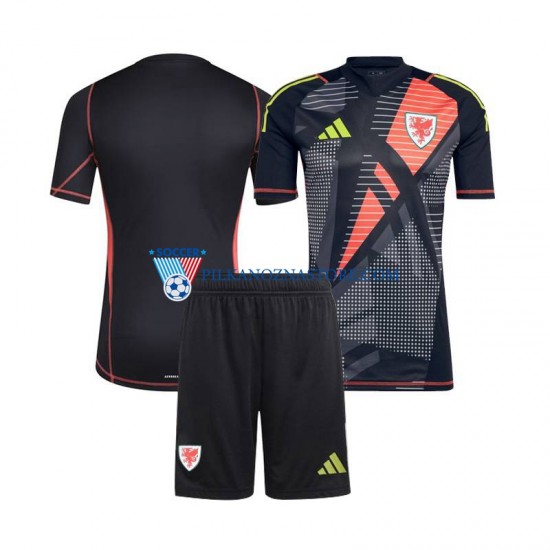 Strój Bramkarski Walia dla Dzieci Koszulka Domowy 2024 Krótkie Rękawy